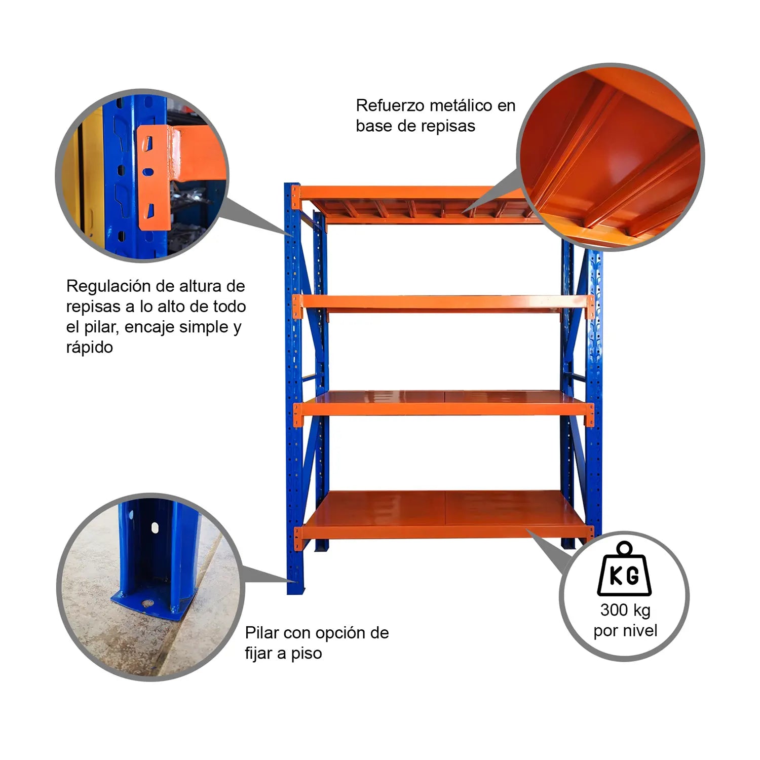 Mini Rack Estante Metálico 2000*600*2000 1200kg