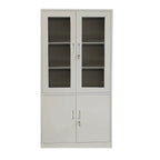 SWGST Estante Puertas de Vidrio y Metal con Llave