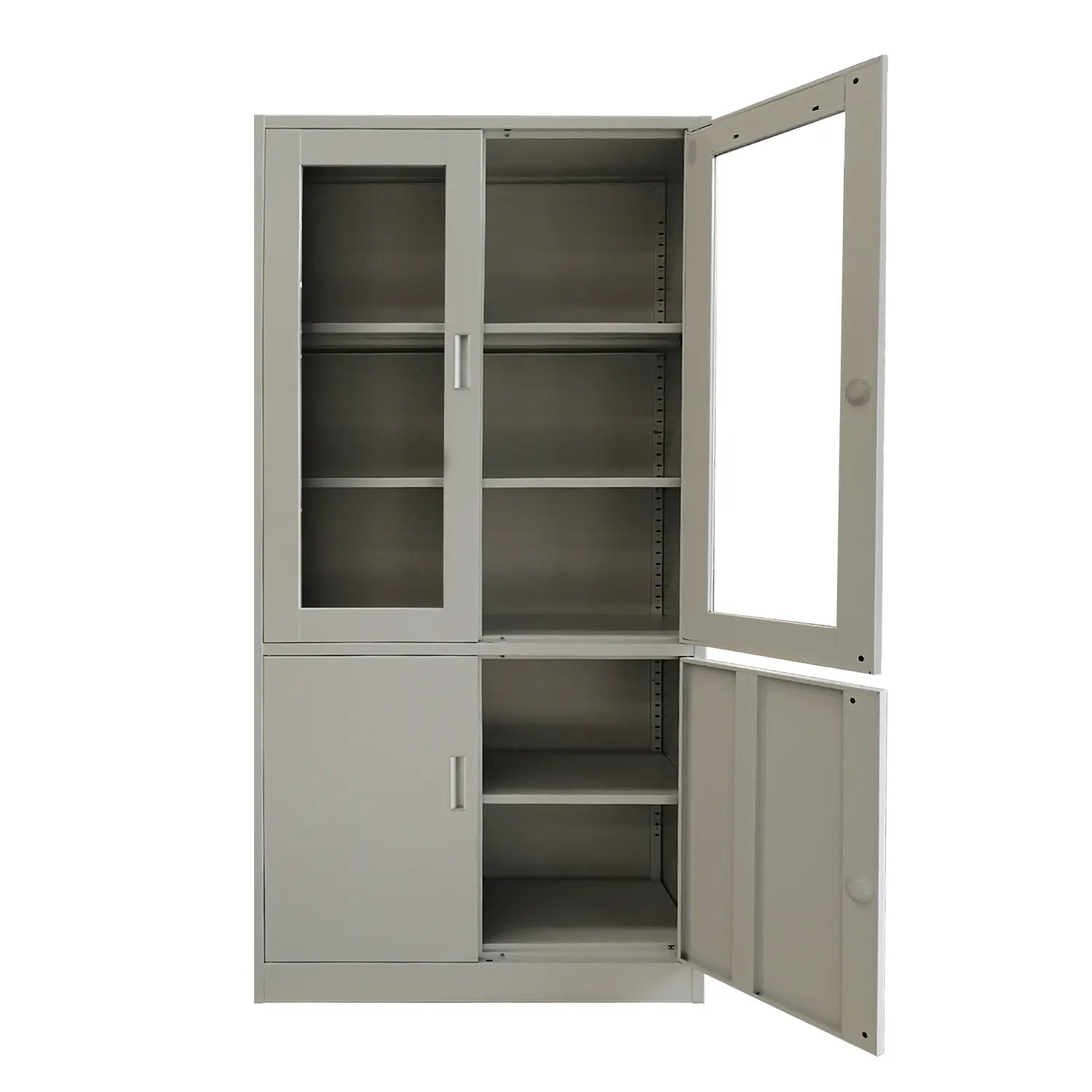 SWGST Estante Puertas de Vidrio y Metal con Llave